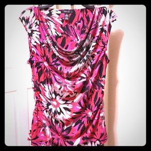 Style & co Sleeveless Pink Floral Top